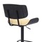 Armen Living Brooklyn Adjustable Swivel Cream Faux Leather and Black Wood Bar Stool with Black Base LCBRBABLCR - alternate 2